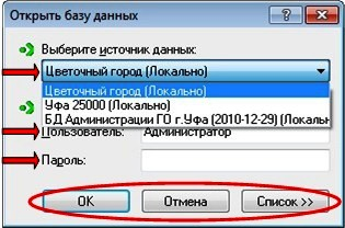 Список баз данных